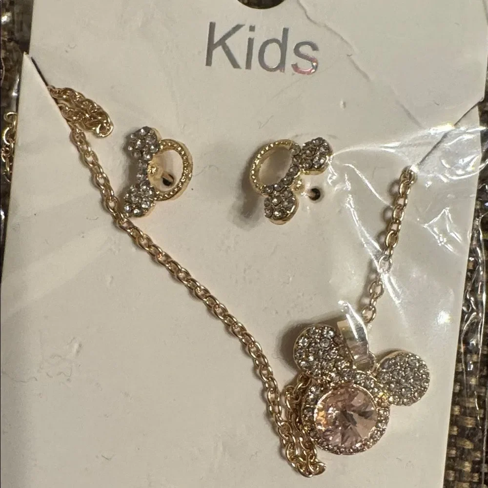 3246-Matt Fun Item- Kids Earrings and Necklace Set Price for 1 Set